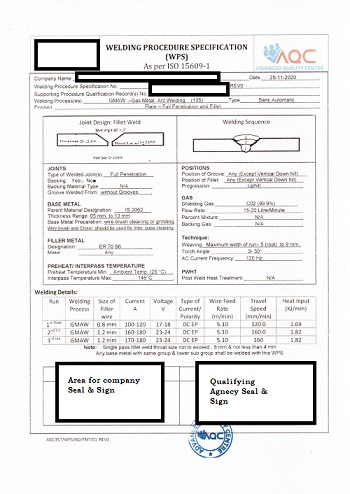 sample wps - welding procedure specification