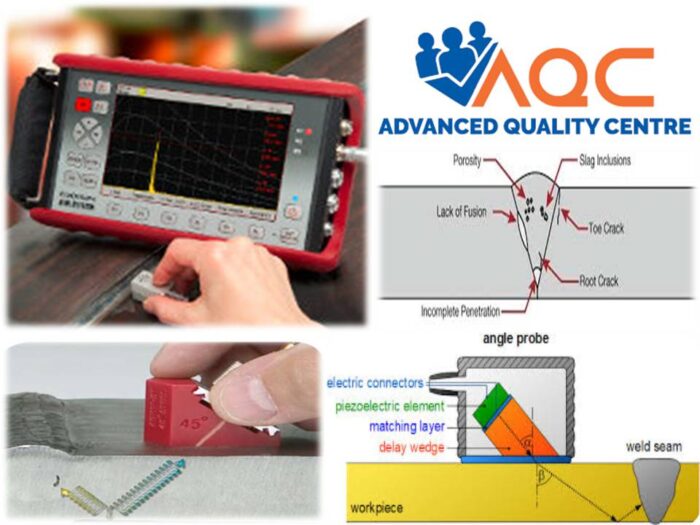 Ultrasonic testing outlet of welds