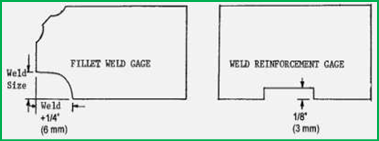 visual test on weld plates