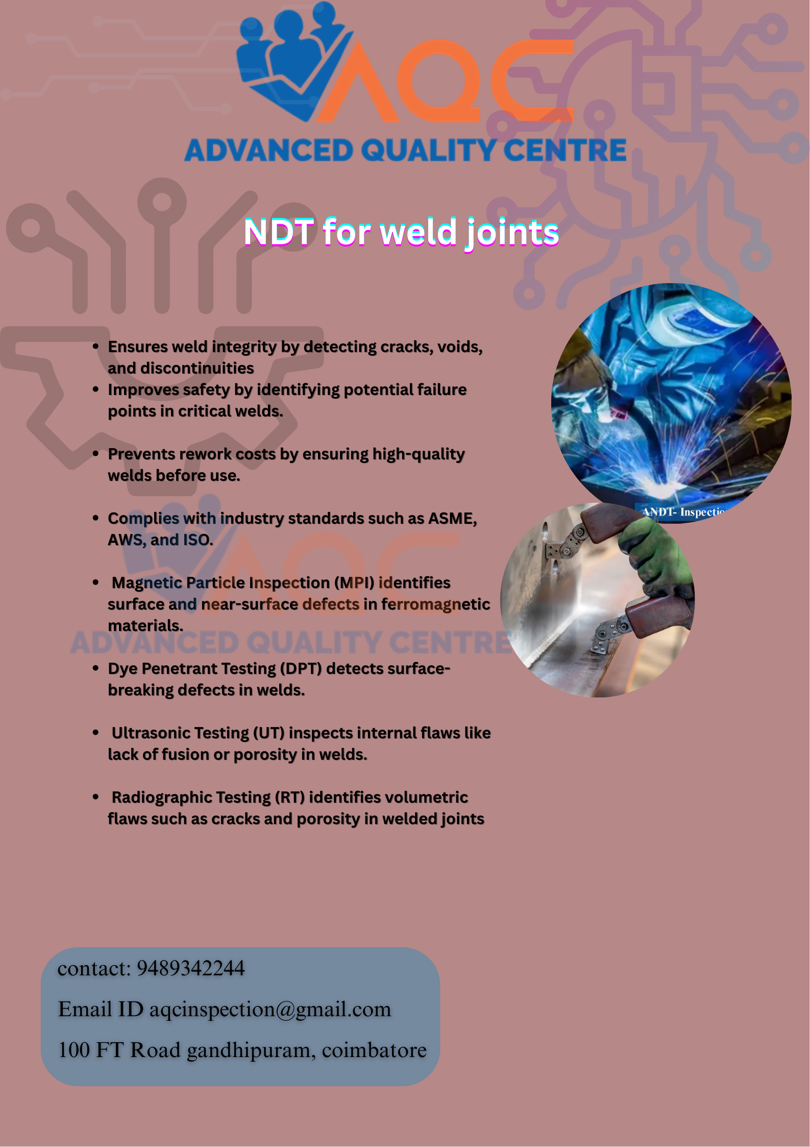 Non destructive testing
