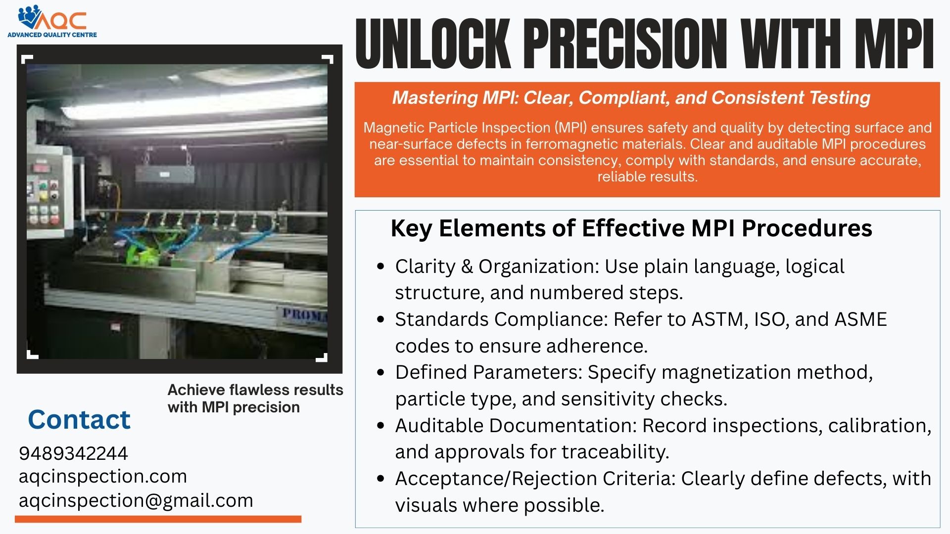 MAGNETIC PARTICLE TESTING - Acceptance criteria