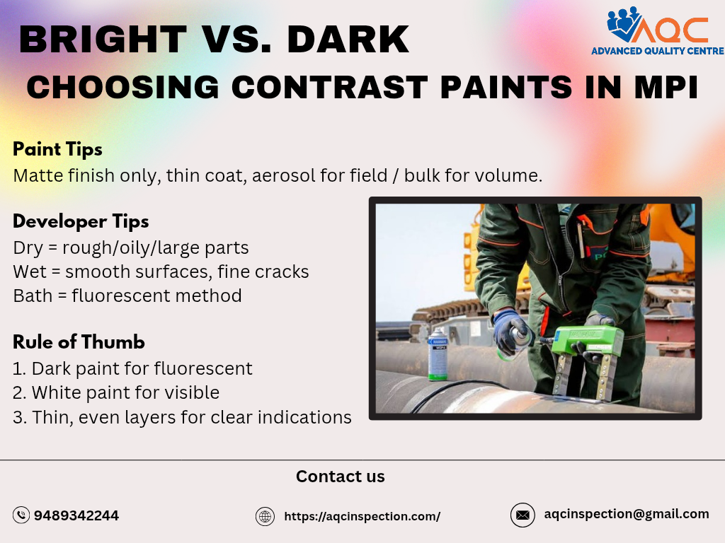 How to Choose the Right Contrast Paints and Developers for MPI Testing
